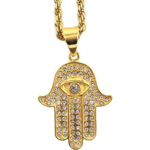 Hamsa Hand Necklace Women Chain necklace Vintage Jewelry