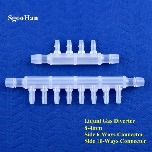 1~50pcs Food Grade PP 6Ways 10Ways Hose Connector Aquarium Fish Tank Air Pump Liquid Gas Diverter Garden Irrigation Pagoda Joint