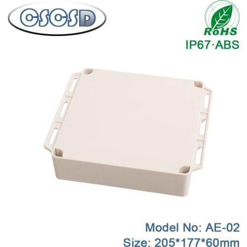 1pcs 205*177*60mm economic ABS waterproof wall mount plastic enclosure grey color IP67 rated plastic pcb box cabinet