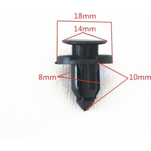 10/20/50pcs 8mm Auto Fasteners Rivets Clips Car Bumper Door Panel Fender Liner Clips Retainer for Mitsubishi Honda Nissan