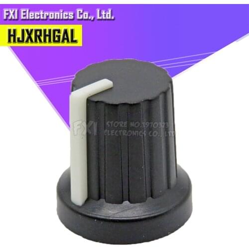 1000Pcs Hot Sale 6mm Shaft Hole Dia Plastic Threaded Knurled Potentiometer Knobs Caps wh148