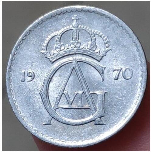 15mm 1962-1973 Sweden ,100% Real Genuine Comemorative Coin,Original Collection Sweden