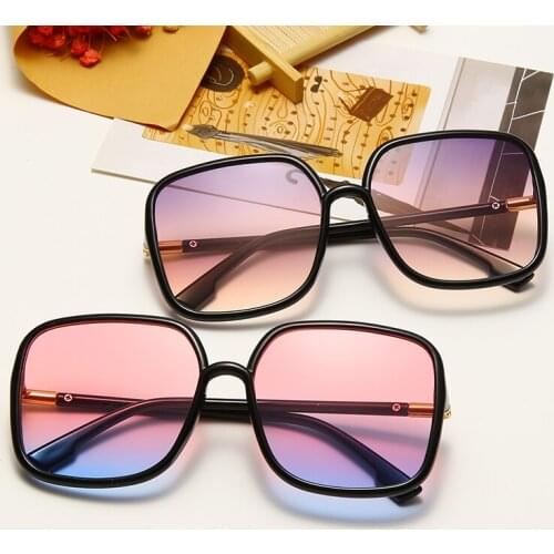2020 Fashion Children Oversize Sun Glasses for Girls Square Gradient Kids Sunglasses Loveliness Goggles Pink Eyewear Frame UV400