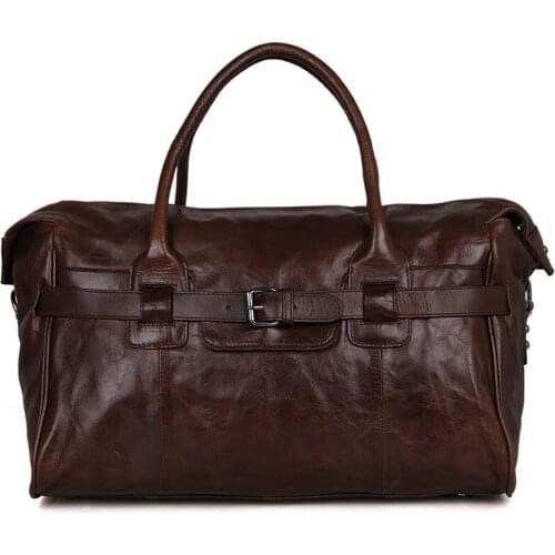 228 Casual Genuine Leather Cow Skin Men Outdoor Travel Duffle
