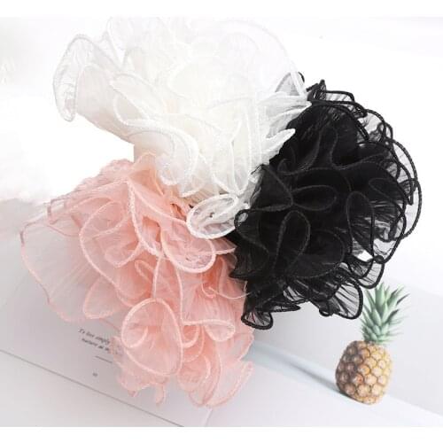 30cm*5 Yards Wave Yarn Gold Rim Flower Wrapped Yarn DIY Craft Wedding Party Valentines Day Rose Bouquet Gift Wrapping Mesh Yarn