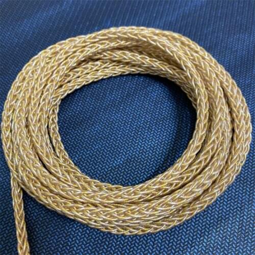 8 share Gold-silver-copper alloy mixed wire single crystal copper wire 8-strand braided 448 core OD:3.6MM