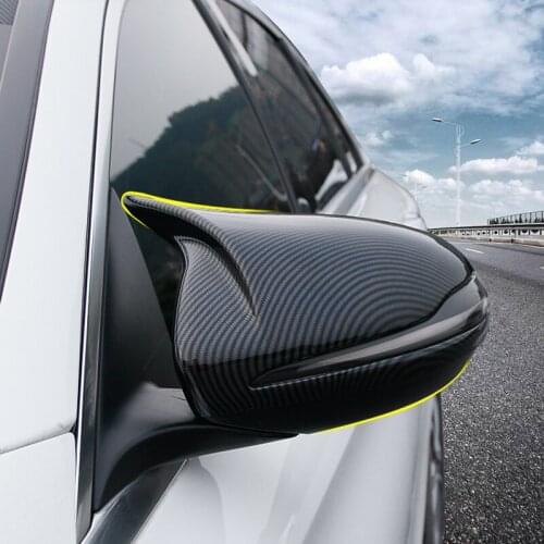 Car Accessory 2PCS/Set ABS Horns Rearview Mirror Frame Cover Trim For Mercedes Benz GLB X247 2020-2021Left hand drive