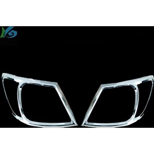Car-styling chrome for hilux accessories headlamp cover strips trim fit for toyota hilux vigo 2005-2009 2010 front lamp hood
