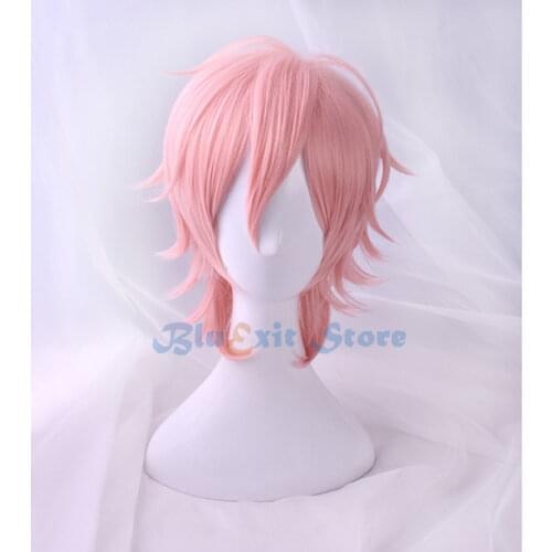 Ayato Yuri Pink Wig Cosplay Halloween Synthetic Hair Anime Yarichin Bitch Bu Club Role Playing Hair for Adult