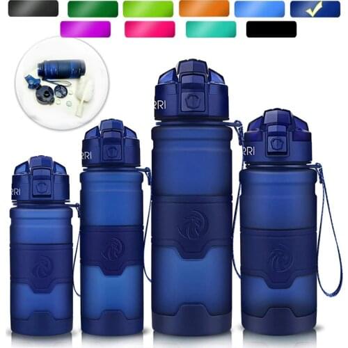 ZORRI Drak Blue Sports Water Bottle Best Reusable Protein Shaker Bpa Free Water Bottle Hiking Cycling Gym Bottle botella de agua
