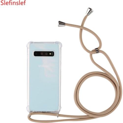 For Samsung Galaxy S10 5G S9 S8 Plus Note 9 10 Pro Crossbody Strap Case With Lanyard Necklace Shoulder Neck Strap Cases