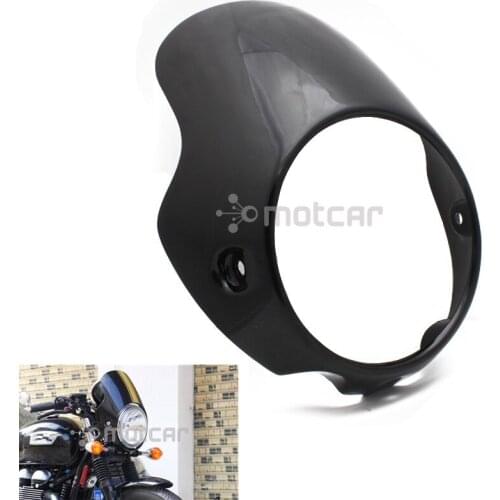 Motor 7.5" Wind Deflector Headlight Fairing Flyscreen Headlamp Windscreen For Triumph Bonneville T100 Thruxton Monster CB150 R18