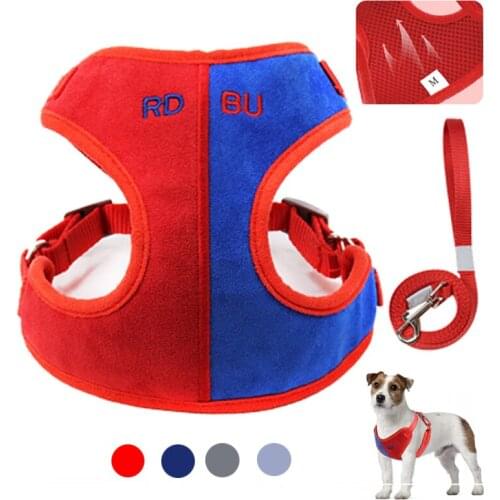 2021 Dog Harness Vest Small Chest And Leash Set Nylon Leash And Harness Soft Pet Harnesses Vest Breathable Mesh Best Dog Harness