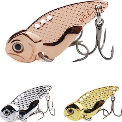 Loogdeel 1PCS 3.5G/5G Ice Fishing Lures VIB Vibration Baits Sinking Spinner Rotating Spoon Jigging Pesca Winter Fishing Tackle