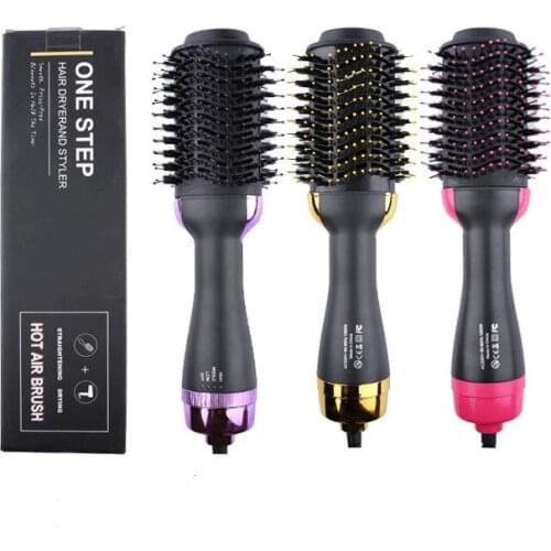 1000W Hot Air Comb Anion Hair Straightening Curler Multi-function Curling and Straightening Dual-purpose Fluffy Lazy Hair Comb