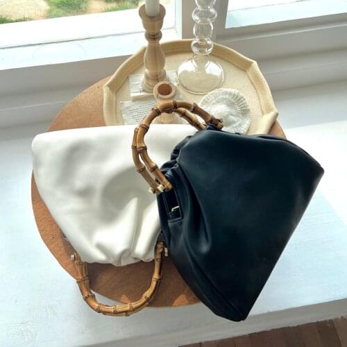 Fashion handles Tote Bags For Women 2020 Luxury Handbags Women Bags Designer Hasp Shoulder Bags Bamboo Handle Handbags Sac