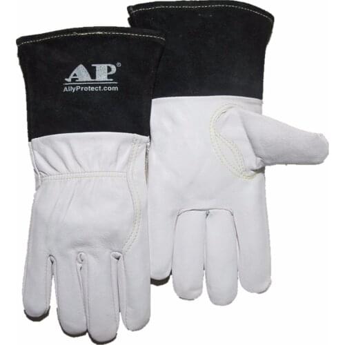 Welding Gloves Soft Sensitive 30cm(12") Goatskin Glvoes Cowhide Cuff CE Certificated High Sensitive Tig Welding Gloves