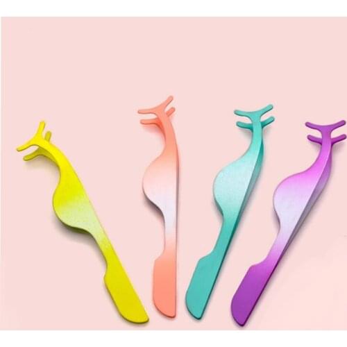 Eyelash Extension Tweezers False Makeup Tools Best Quality Tweezer Profession Fan Lash Eyebrow Tweezers Support OEM