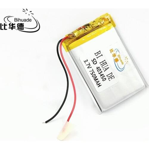 5pcs [SD] 3.7V,750mAH,[403450] Polymer lithium ion / Li-ion battery for TOY,POWER BANK,GPS,mp3,mp4,cell phone,speaker