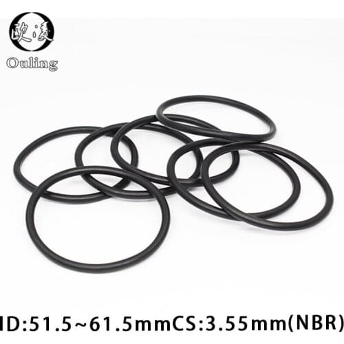 10PC/lot Rubber Ring NBR O-Ring Sealing Thickness 3.55mm ID51.5/53/54.5/56/58/60/61.5mm Nitrile O Ring Seal Oil Gasket Washer