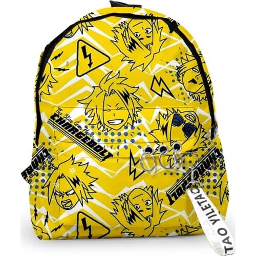 2021 My Hero Academia Denki Kaminari Men Women Backpack Oxford hanging buckle Style Girls Child School bag Travel Backpack