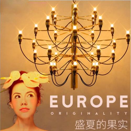 Silver Gold 18/30 /50 heads led chandelier suspension lamp living room restaurant Decoration summer fruit tree branch chandelier