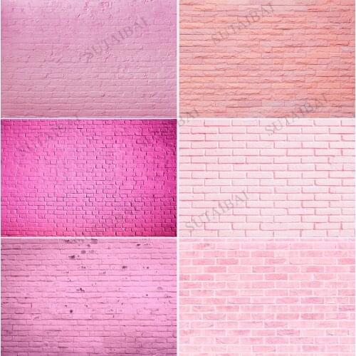 Pink Brick Wall Vintage Backdrop Vinyl Photography Backdrops Photographic Background Photo Studio Photophone Photozone