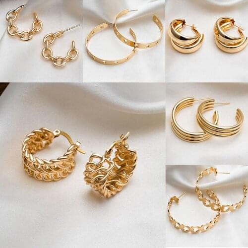Womens Earrings Korea Pearl Hoop Earrings Womens Geometric Gold Round Earrings 2021 Fashion Jewelry Gift Accessories