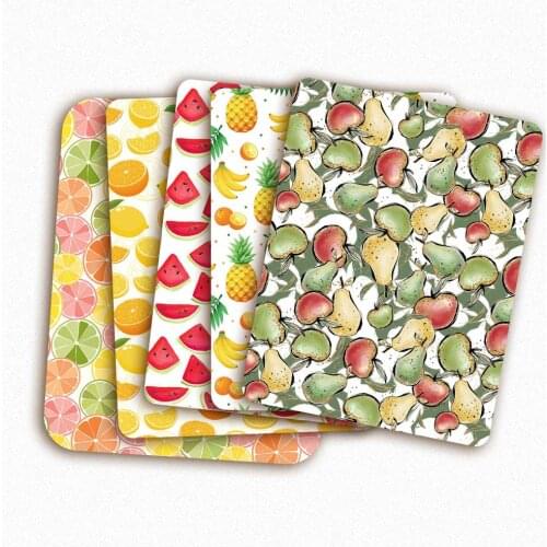 Sewing Fabrics Polyester Cotton Fabric Cartoon Fruits Printed Cloth Sheet Clothes Making DIY Masks Supplies 45*145 cm 1pc