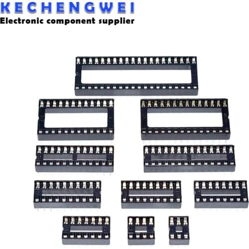 10PCS IC Sockets DIP6 DIP8 DIP14 DIP16 DIP18 DIP20 DIP28 DIP40 pins Connector DIP Socket 6 8 14 16 18 20 24 28 40 pin