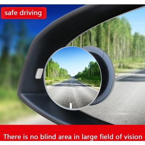 2pcs Car Blind Spot Mirrors 360 Degree Adjustable Frameless Round Convex Blindspot Rearview Mirror for Parking Auto Accessories