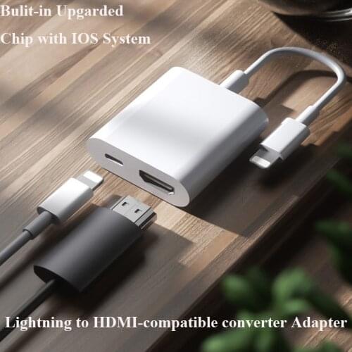 Lighting to Hdmi-compatible Adapter for iPhone iPad Digital AV Adapter Converter 8Pin to Hdmi-compatible Cable for IOS Devices