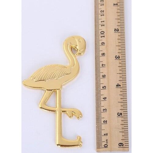 Free shipping 100pcs/lot Wholesale zinc alloy flamingo bottle opener, wedding beer opener favors and gifts for guest