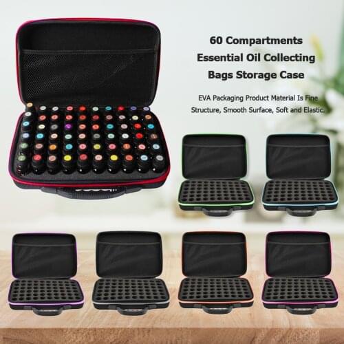 New 60 Bottles Essential Oil Case 15ml Essential Oil Collecting Bags Travel Portable Carrying Cases Nail Polish Storage Bag