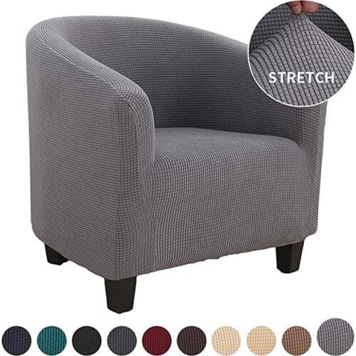 Single Sofa Cover for Armchair Stretch Couch Cover Elastic 1 Seat Slipcover for Living Room Solid Color Armchair Case Home Decor