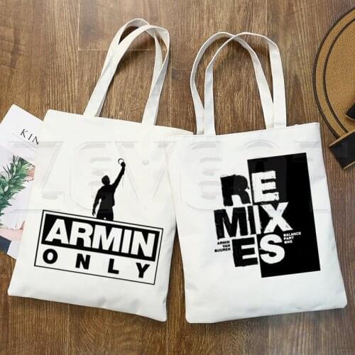 DJ Armin Van Buuren Blah Trance Music Fans Print Shopping Bags Girls Fashion Hip Hop Hipster Casual Pacakge Hand Bag