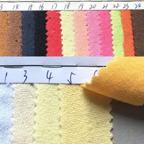 Home textile CVC cloth towels fabric/ Environmentally friendly absorbent cut pile Cloth towel Flannel/ available from stock