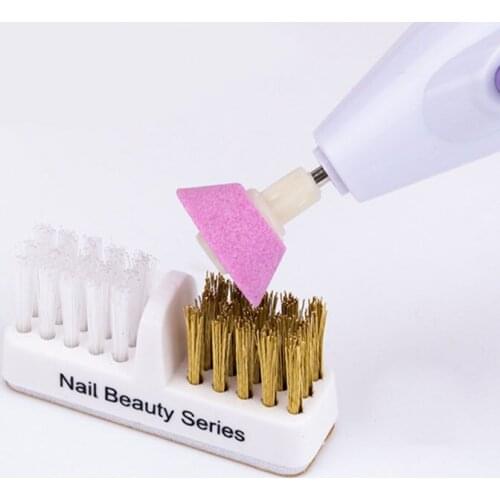 1Pc Electric Manicure Drills Cleaning Brush Cleaner Nail Drill Bit Clean Tool Copper Wire Drill Brush Dental Drill Bit