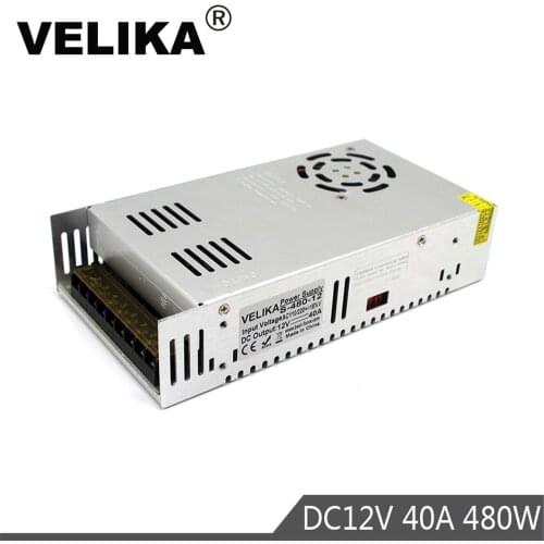 480W 12V 40A Switching power supply Light Driver Transformer AC110V 220V TO DC12V SMPS for Led Strip Modules Lamp CCTV 3D Print