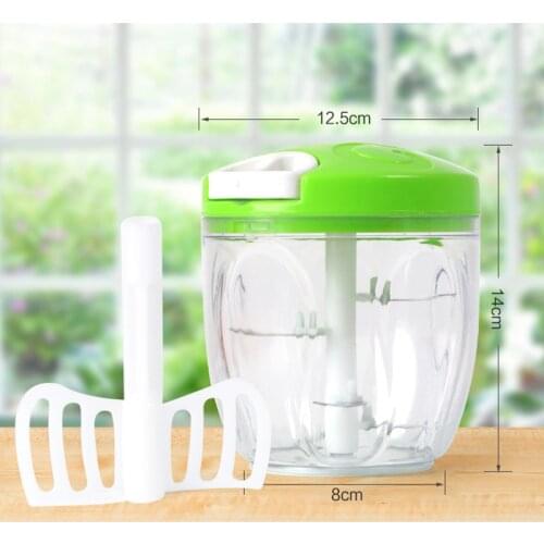 900ML Multifunction High Speedy Design Vegetable Fruit Twist Shredder Manual Meat Grinder Chopper Garlic Cutter