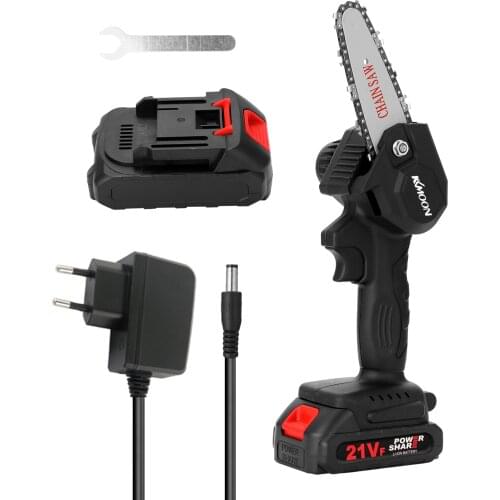KKmoon Portable Electric Pruning Saw Mini Brush Motor Wood Spliting Chainsaw One-handed Woodworking Tool for Garden Orchard