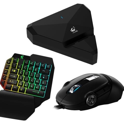 Bevigac Wireless Gaming Keyboard Mouse Converter Adapter for Android IOS Phone Tablet PUBG Survival Rules Knives Games