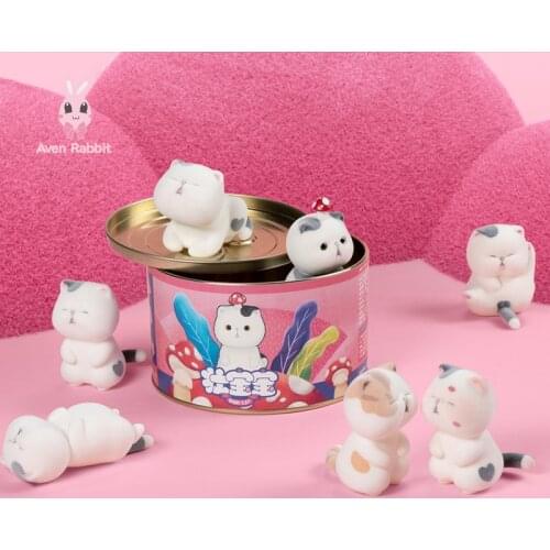 Baby Cat Flocking Blind Box Toys Figures Action Surprise Box Blind Bag Toys for Girls Caja Sorpresa Kawaii Model Birthday Gift