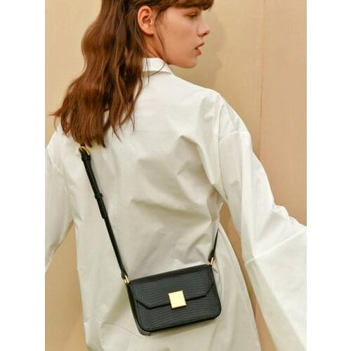 2021 New Design Small Square Leather Crossbody Bag Exquisite Female Retro One-Shoulder Bag For Woman