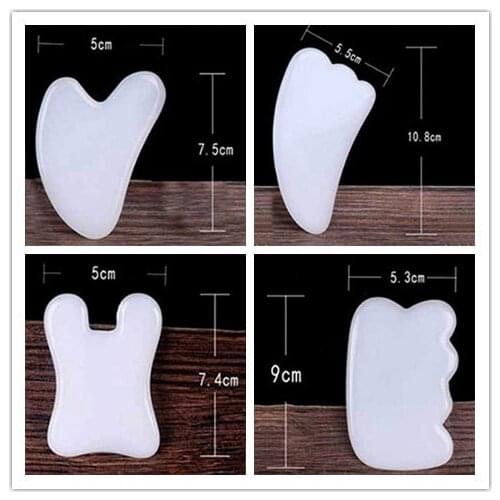 Natural Jade Guasha Board Scraching Facial Eyes Scraping Gua Sha SPA Massage Tool Health Care Beauty Acupoints Plate Massager