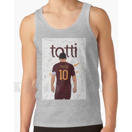The Legend Totti Tank Tops Vest 100% Cotton Totti Roma Legend Retire