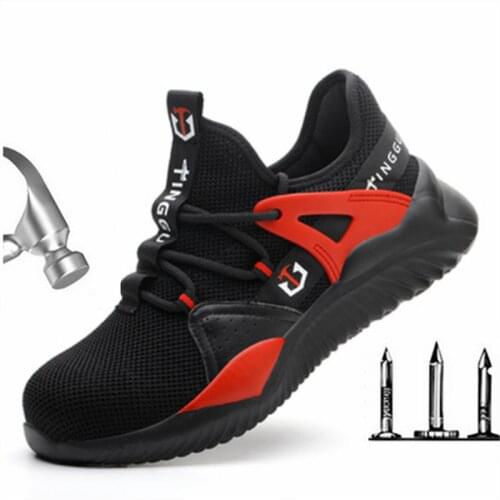 Fashion Breathable Safety Shoes Men Designer Luxury Brand Work Shoes Steel Toe Puncture-Proof Work Sneakers Indestructible Shoes