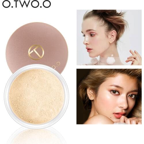 O.TWO.O Smooth Matte Loose Powder Makeup Transparent Finishing Powder Waterproof For Face Finish Setting With Cosmetic Puff