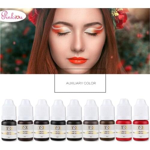 Permanent Makeup Micro pigments Set Tattoo Ink Cosmetic 15ml Kit For Tattoo Eyebrow Lip Make up Mixed color