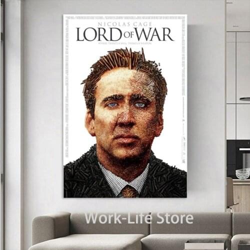 Lord of War Classic Movie Nicolas Cage Oil Painting Poster Prints Canvas Wall Picture For Home Room Decor